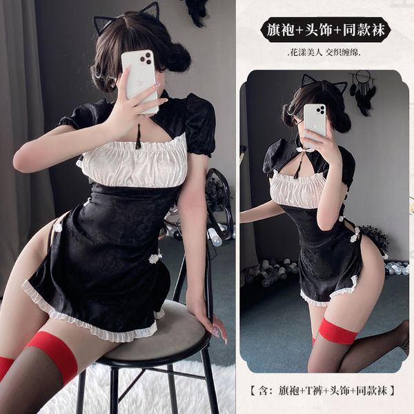 BT9178-性感內衣女旗袍誘惑女睡衣火辣制服激情套裝
