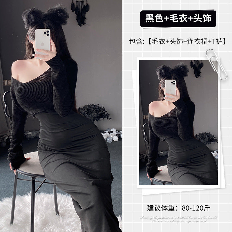 BS1658-性感內衣女性感交叉綁帶床上調情火辣誘惑睡裙女睡衣