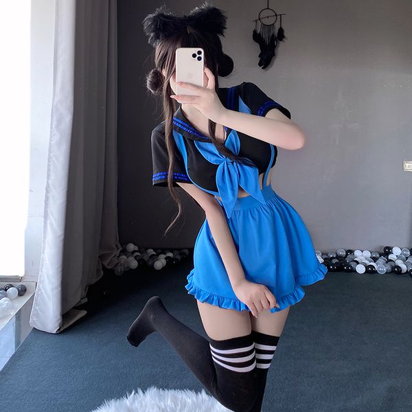 BT2691-性感內衣學院風學妹制服情趣套裝純欲睡衣女裝免脫