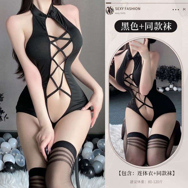 BT9092-性感內衣女死庫水制服誘惑綁帶緊身衣開檔免脫床上誘惑