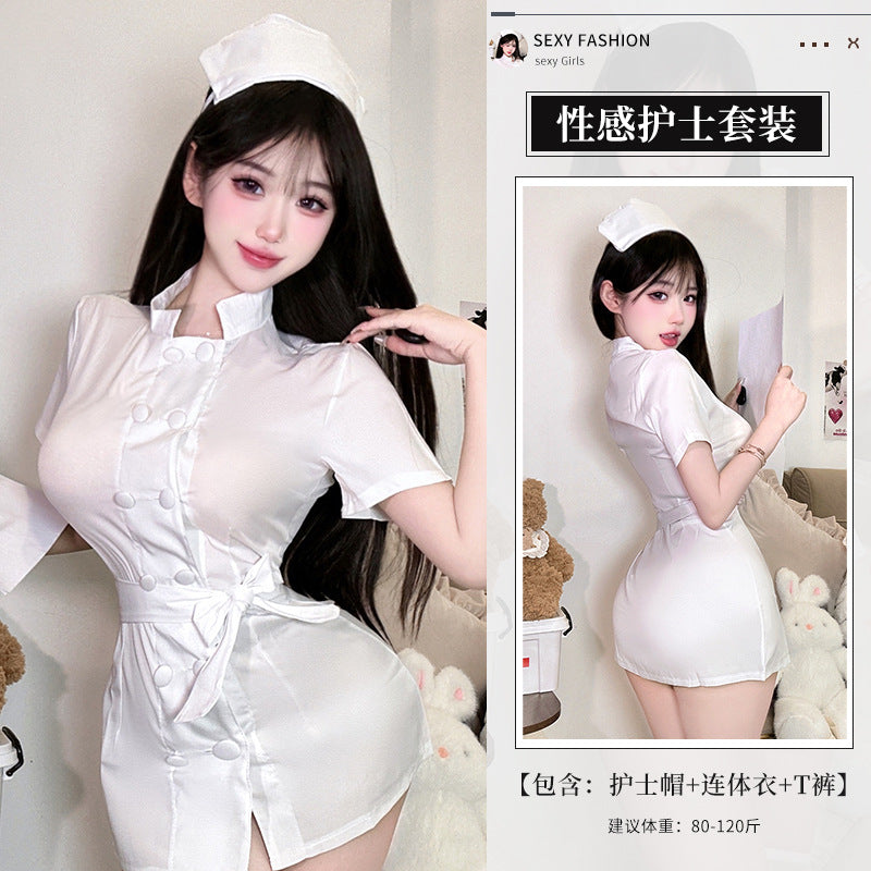 BT8248-性感誘惑護士制服火辣角色扮演純欲情趣內衣制服免脫套裝女睡衣睡裙