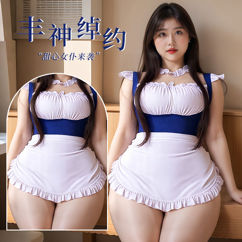 BT2360-2性感情趣內衣內衣蕾絲純情女僕激情套裝誘惑夜店大碼套裝女睡衣睡裙