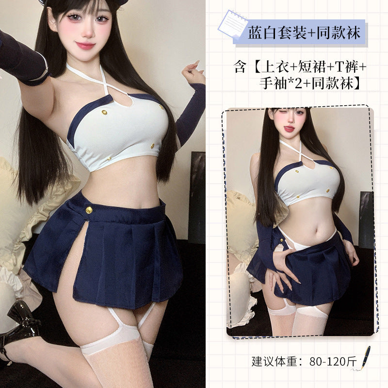 BT2152-性感情趣內衣誘惑純欲女學院風水手服JK制服激情免脫套裝女睡衣睡裙角色扮演