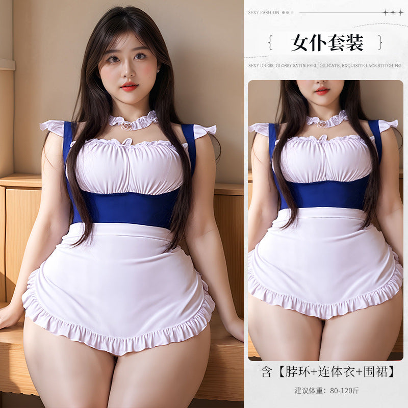 BT2360-2性感情趣內衣內衣蕾絲純情女僕激情套裝誘惑夜店大碼套裝女睡衣睡裙
