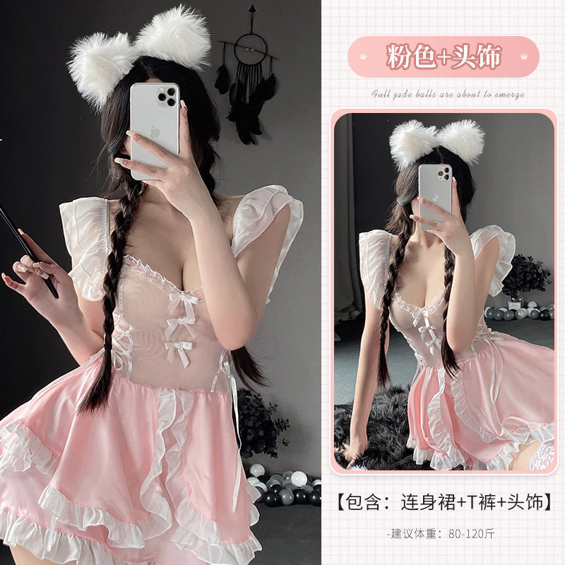 BT2591-情趣內衣女性感可愛女僕女傭角色扮演透視調情床上制服誘惑女睡衣睡裙