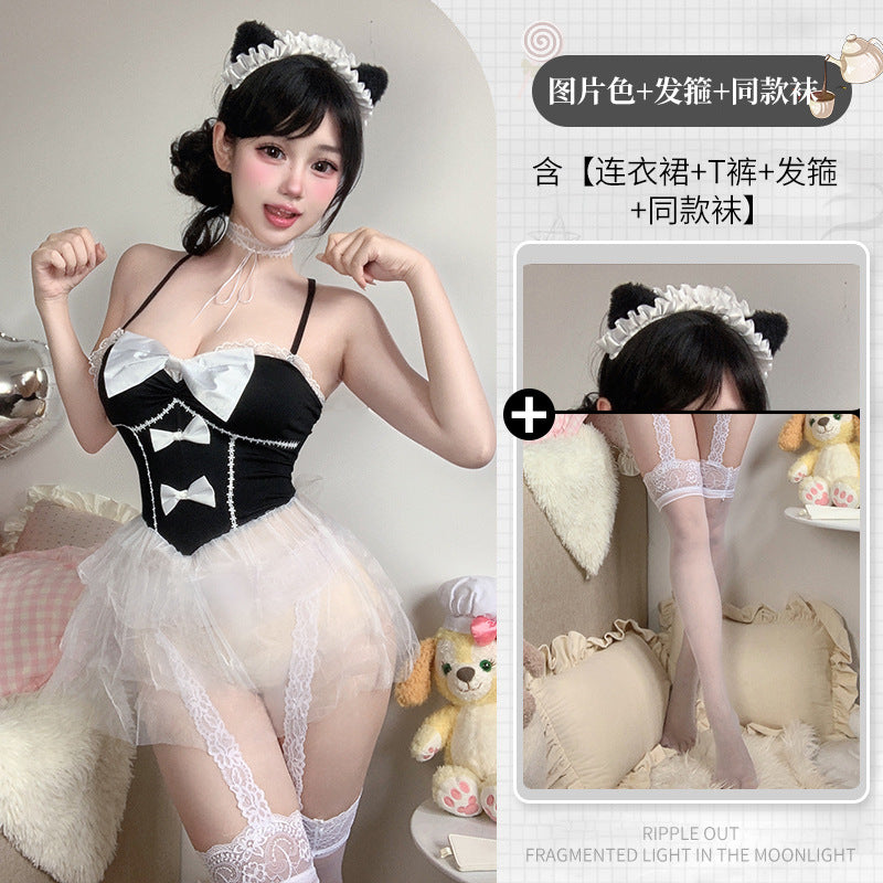 BT2933-性感情趣內衣純欲二次元軟妹女僕系帶連體衣制服誘惑萌妹套裝女睡衣睡裙
