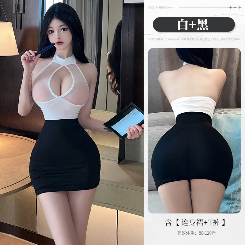 BT8510-性感內衣角色扮演秘書制服誘惑免女睡衣火辣激情睡衣套裝睡裙