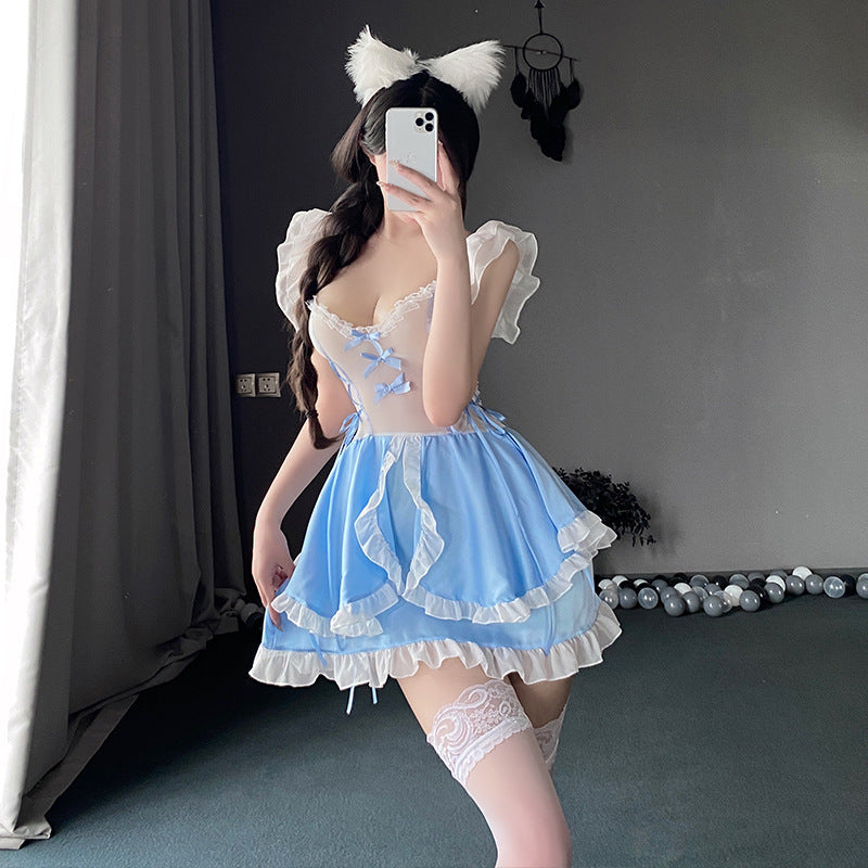 BT2591-情趣內衣女性感可愛女僕女傭角色扮演透視調情床上制服誘惑女睡衣睡裙