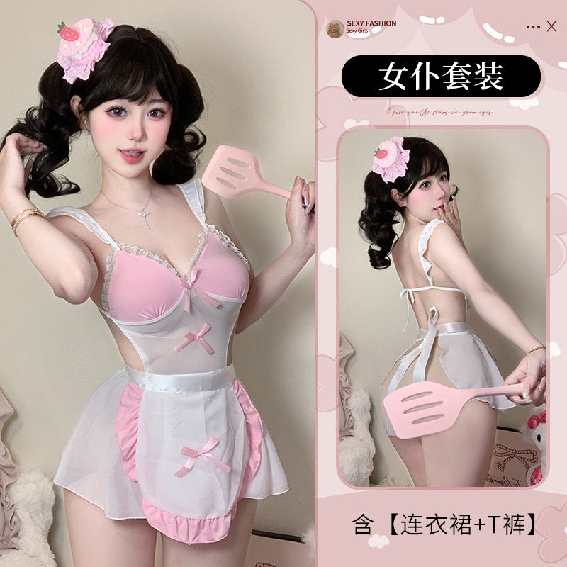 BT2175-性感情趣內衣純欲女僕圍裙誘惑透視俏皮制服床上激情套裝角色扮演女睡衣睡裙