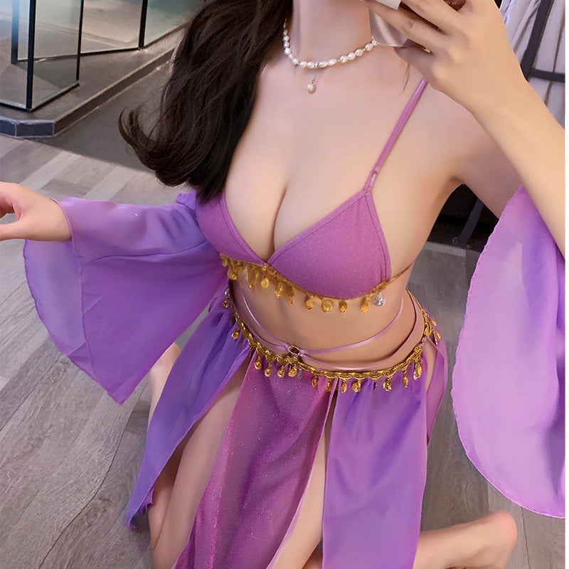 【A-1546】情趣內衣性感綁帶古風復古肚兜女漢服蕾絲連衣裙套裝女睡衣睡裙