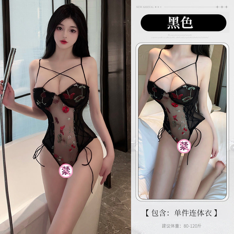 BS8304-性感內衣情趣內衣性感純欲吊帶透視連體衣套裝法式蕾絲辣妹女睡衣睡裙