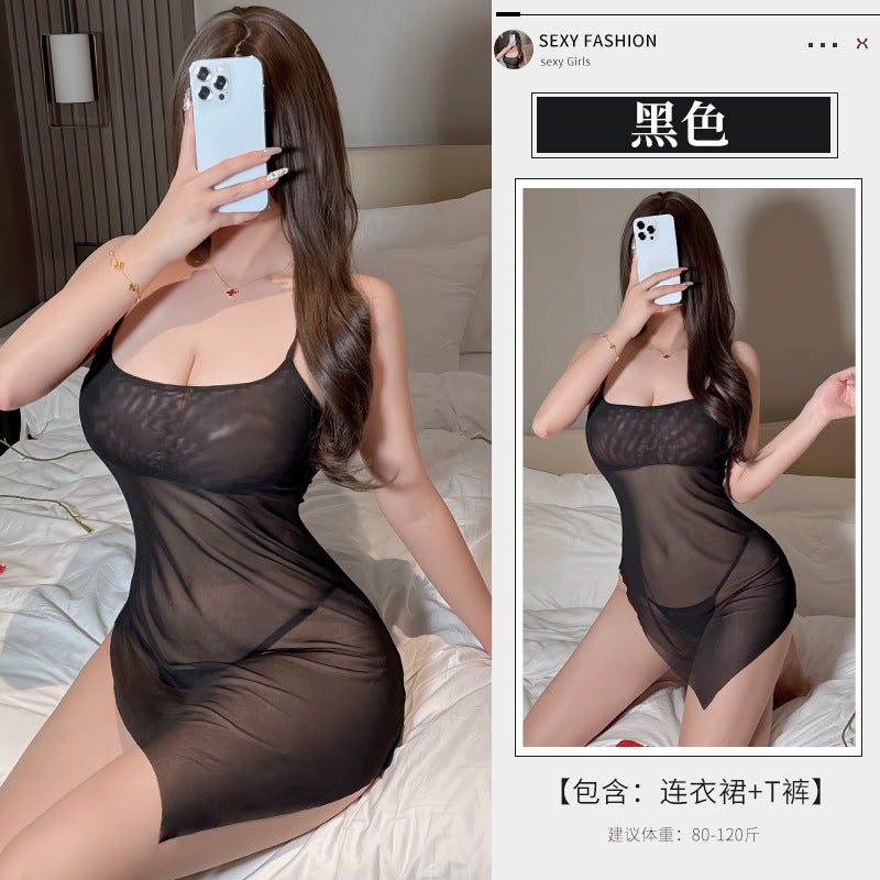 BS8321-性感內衣情趣內衣女女睡裙火辣透視激情風免脫純欲女睡衣