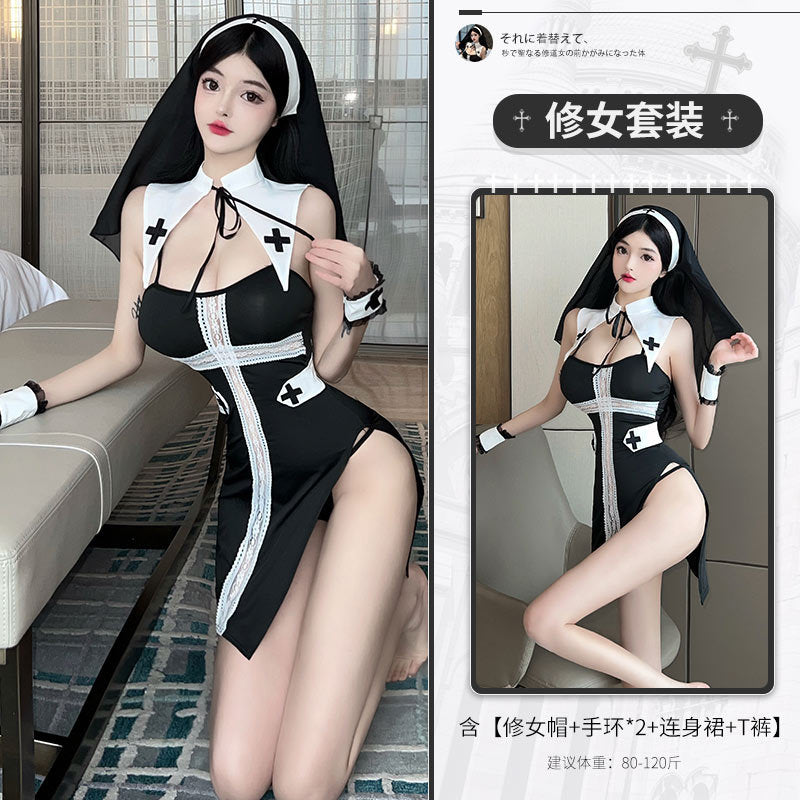 BT2834-性感內衣趣內衣女角色扮演誘惑制服修女激情調情火辣套裝女睡衣女睡裙
