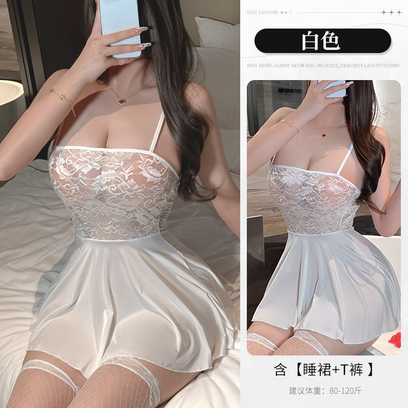 BS8322-性感內衣情趣內衣女性感吊帶蕾絲誘惑睡裙夜店火辣免脫女睡衣睡裙