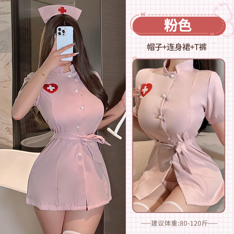 BT8541-性感內衣情趣內衣角色扮演純欲護士制服套裝甜美誘惑激情女睡衣睡裙