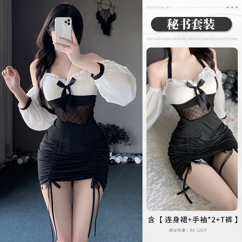 BT2883-性感內衣純欲ol女秘書包臀情趣內衣制服套裝誘惑激情床上戰袍女睡衣睡裙