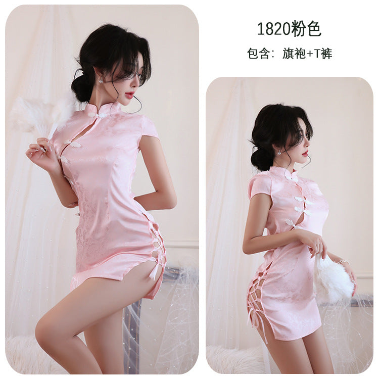 【A-1820】性感內衣情趣內衣復古提花性感古典旗袍誘惑制服睡衣激情套裝女睡裙