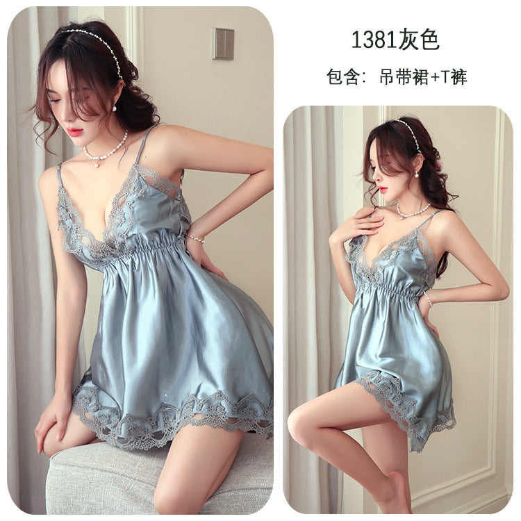 【A-1381】性感內衣女式蕾絲性感內衣刺繡睡裙誘惑女睡衣裝