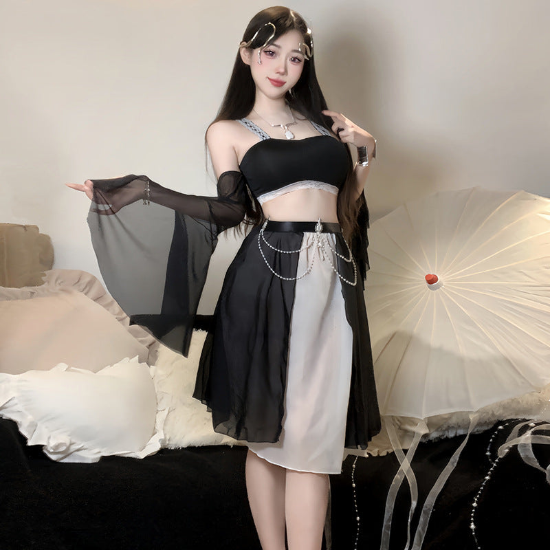 BT2923-性感古風漢服性感透視情趣內衣純欲激情睡裙制服套裝女睡衣睡裙