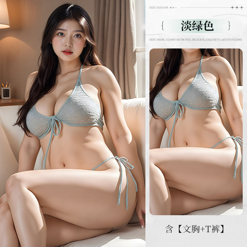 BT2655-2-情趣內衣胖mm大碼女性感純欲豐滿三點式露臀誘脫套裝女睡衣睡裙