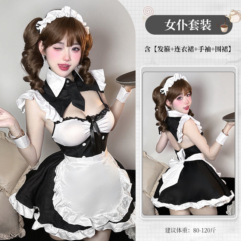 BT2873-性感情趣內衣純欲誘惑可愛免脫激情火辣露背女僕女傭制服套裝女睡衣睡裙