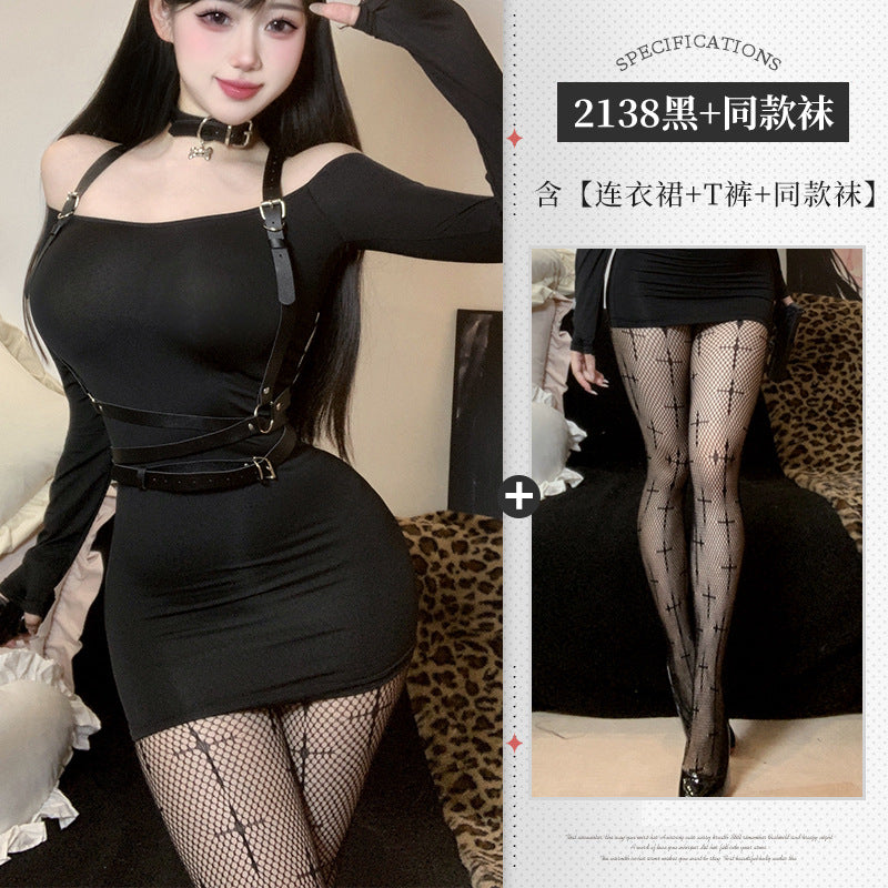 BT2138-性感情趣內衣純欲緊身包臀秘書OL制服夜店誘惑免制服套裝女睡衣睡裙