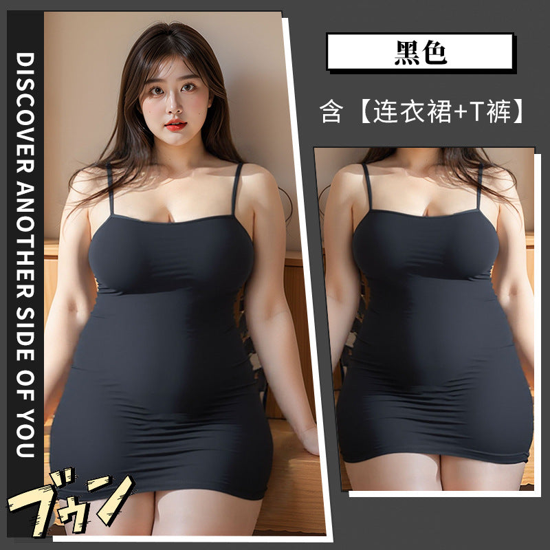 BS1665-性感情趣內衣女風情裸背包臀連衣裙純欲透視睡衣免脫女睡衣睡裙