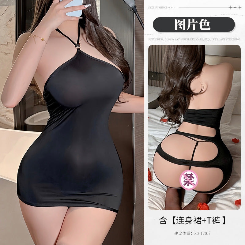 BT8418-性感內衣情趣內衣純欲鏤空包臀裙激情夜店免脫套裝制服誘惑女睡衣女睡裙
