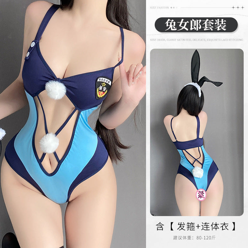 BT2916-性感內衣情趣內衣女角色扮演純欲兔女郎約會戰袍制服誘惑床上套裝女睡衣睡裙