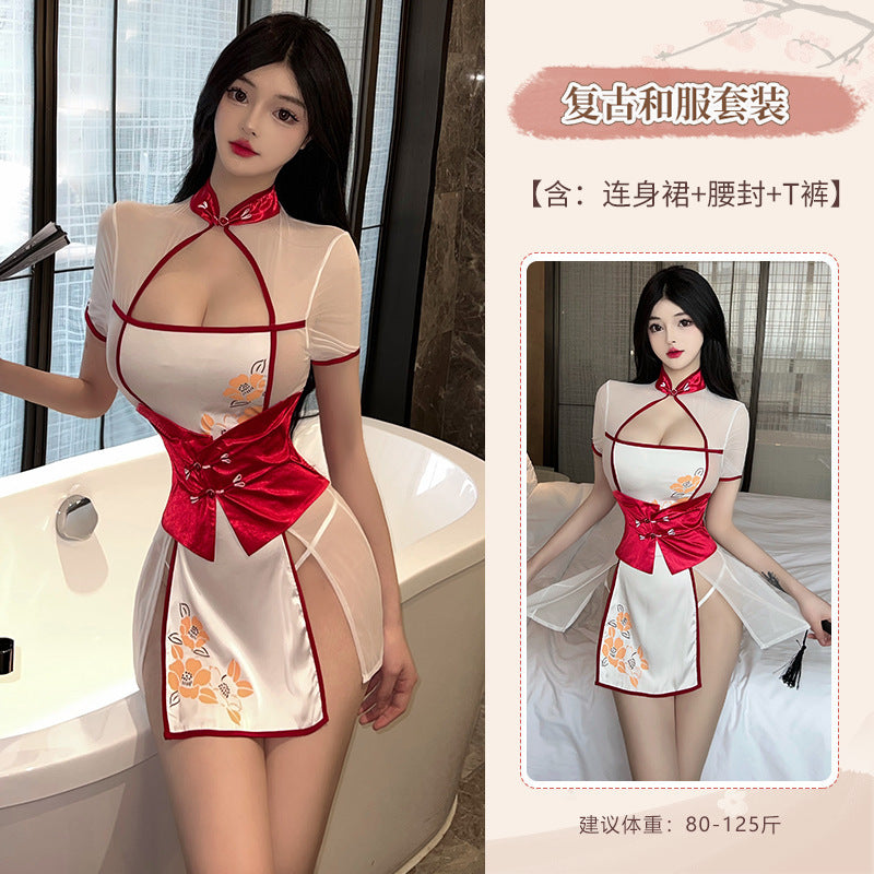 BT2739-性感內衣情趣內衣女性感純欲古風和服小胸睡衣激情免脫制服裝角色扮演女睡衣睡裙