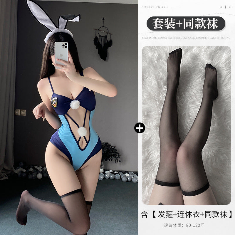 BT2916-性感內衣情趣內衣女角色扮演純欲兔女郎約會戰袍制服誘惑床上套裝女睡衣睡裙