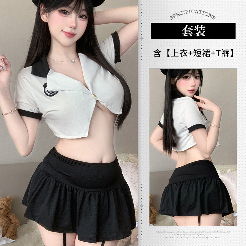 BT2189-性感情趣內衣女教官扮演純欲禦姐套裝制服激情免脫套裝角色扮演女睡衣睡裙