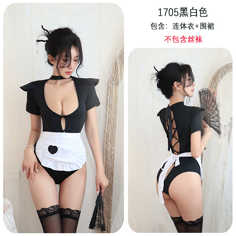 【A-1705】性感內衣情趣內衣女僕裝誘惑角色扮演連體女傭服制服誘惑套裝睡衣睡裙