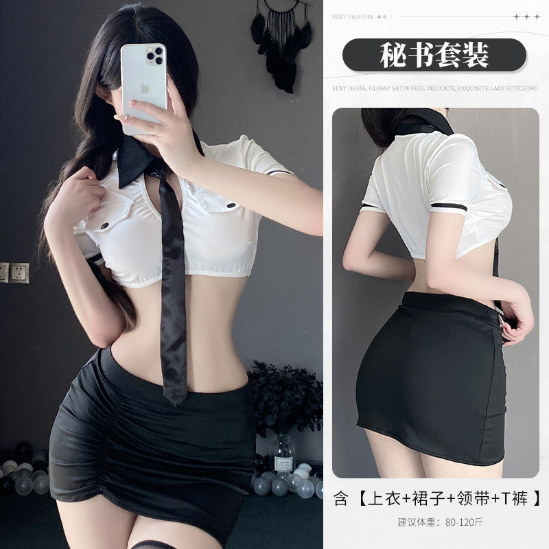 BT2906-性感內衣秘書包臀情趣內衣約會戰袍制服激情床上誘惑套裝角色扮演睡衣睡裙