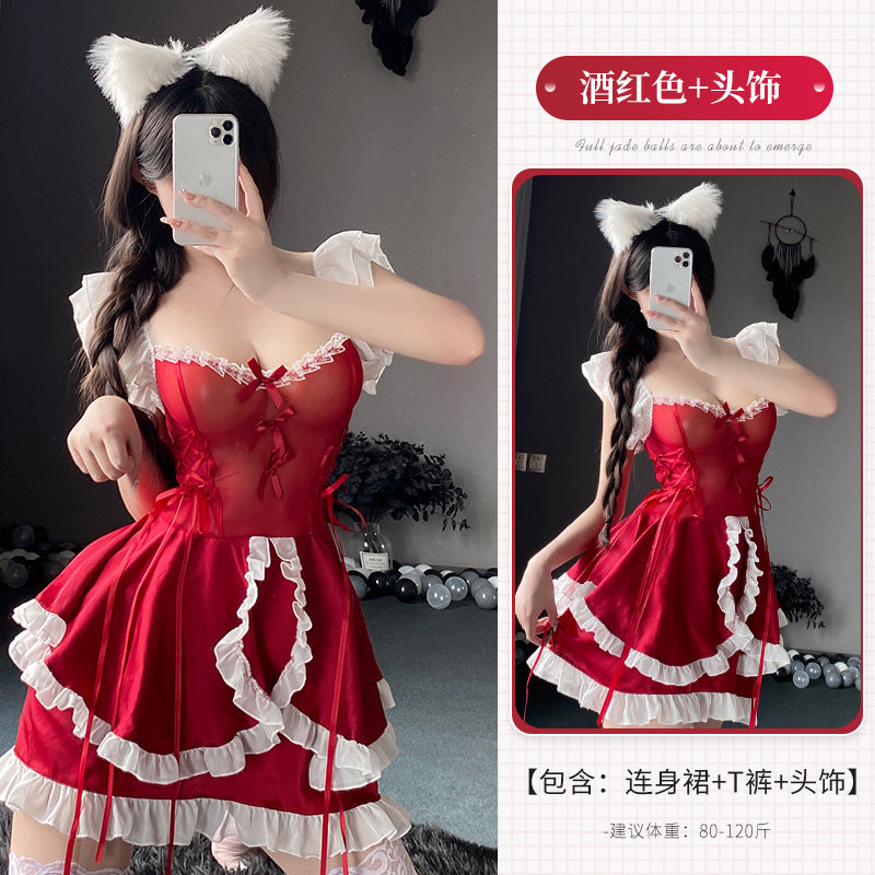 BT2591-情趣內衣女性感可愛女僕女傭角色扮演透視調情床上制服誘惑女睡衣睡裙