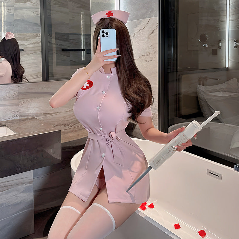 BT8541-性感內衣情趣內衣角色扮演純欲護士制服套裝甜美誘惑激情女睡衣睡裙