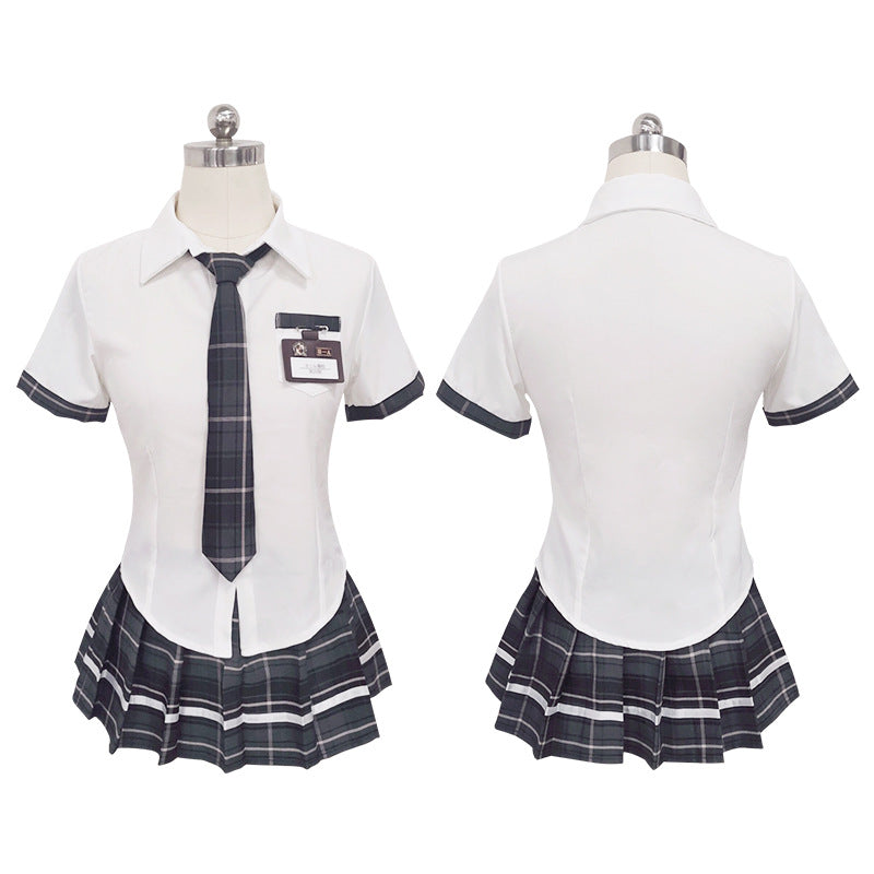 CT287-大碼情趣內衣校園jk制服誘惑角色扮演純欲襯衫短裙女睡衣睡裙