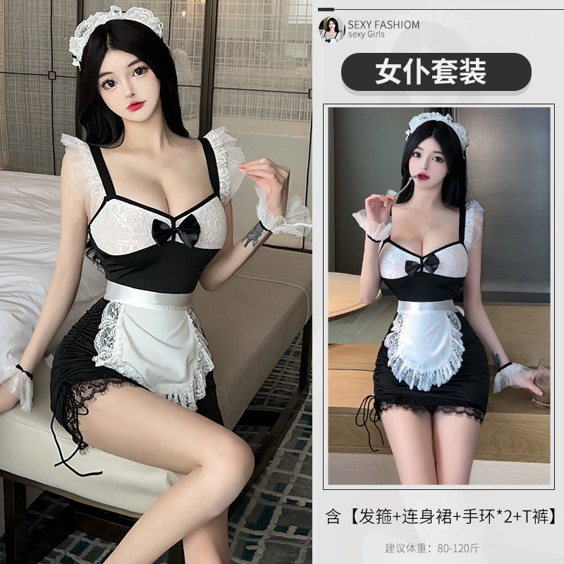 BT2758-性感內衣情趣內衣性感女僕裝角色扮演誘惑制服免脫女睡衣激情戰袍睡裙