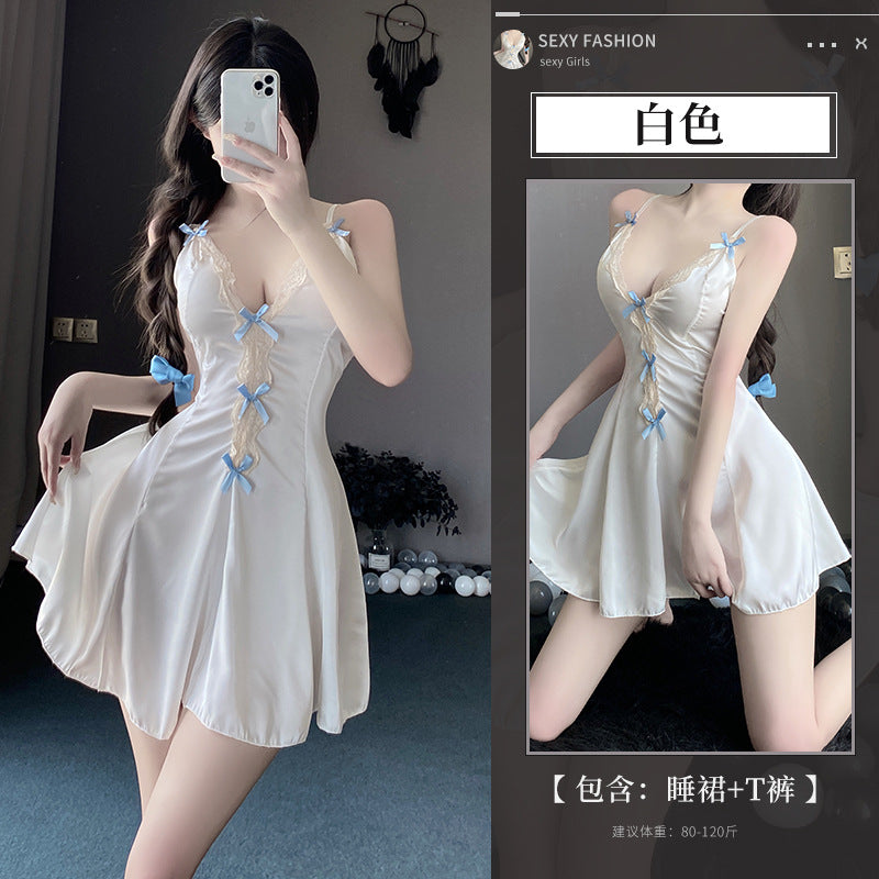 BS8221-性感內衣情趣內衣蕾絲純欲少女浪漫女睡衣吊帶性感家居女睡裙