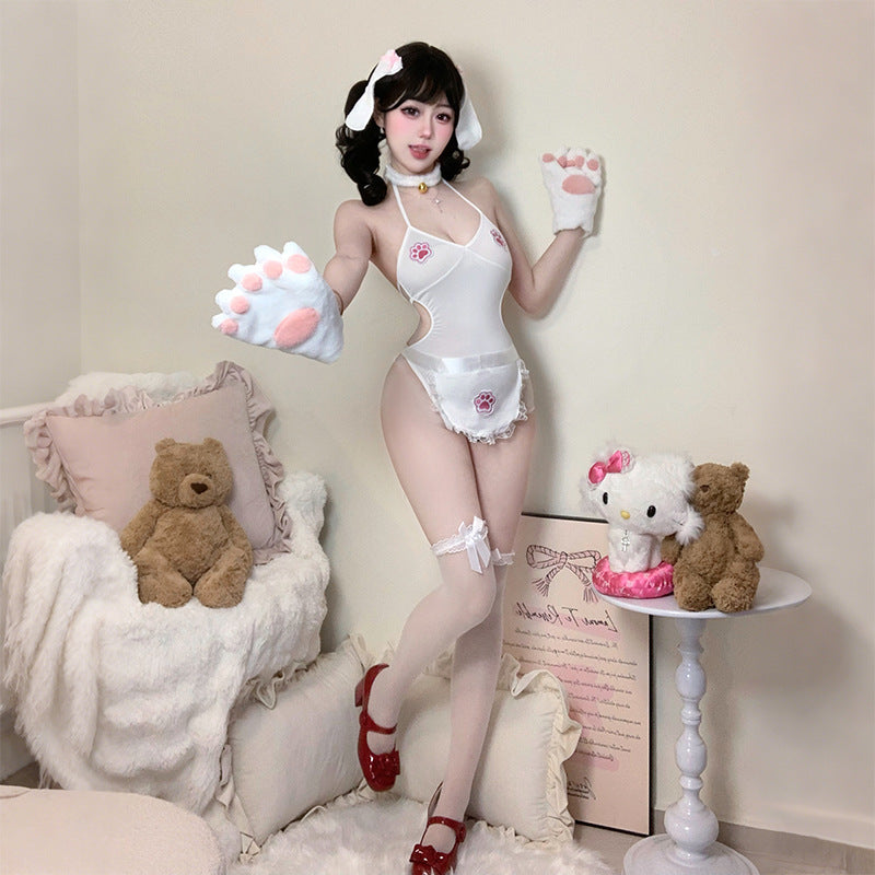 BT2146-性感情趣內衣女可愛喵咪套裝純欲火辣顯臀情趣誘惑純欲連體衣女睡衣睡裙