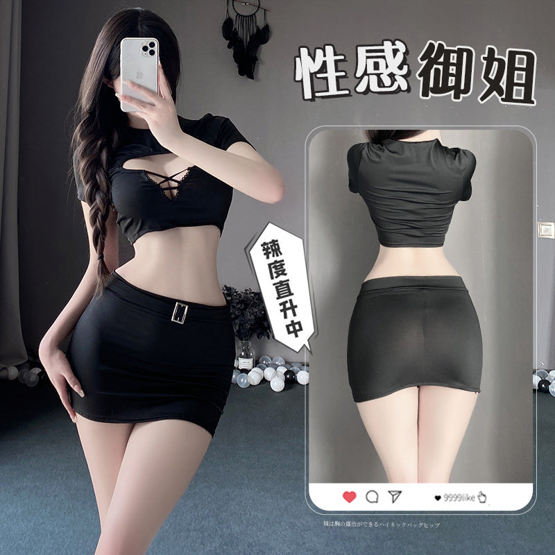 BT2895-性感內衣情趣內衣免脫火辣純欲約會戰袍御姐制服誘惑女睡衣女睡裙