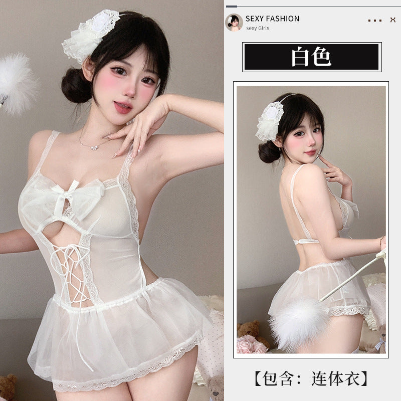BS2187-性感情趣內衣火辣制服誘惑小胸顯大純欲蕾絲套裝免脫制服套裝女睡衣睡裙