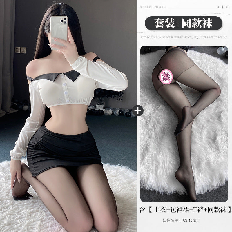 BT2899-性感內衣情趣内衣纯欲包臀裙角色扮演火辣秘书免脱制服诱惑女睡衣睡裙