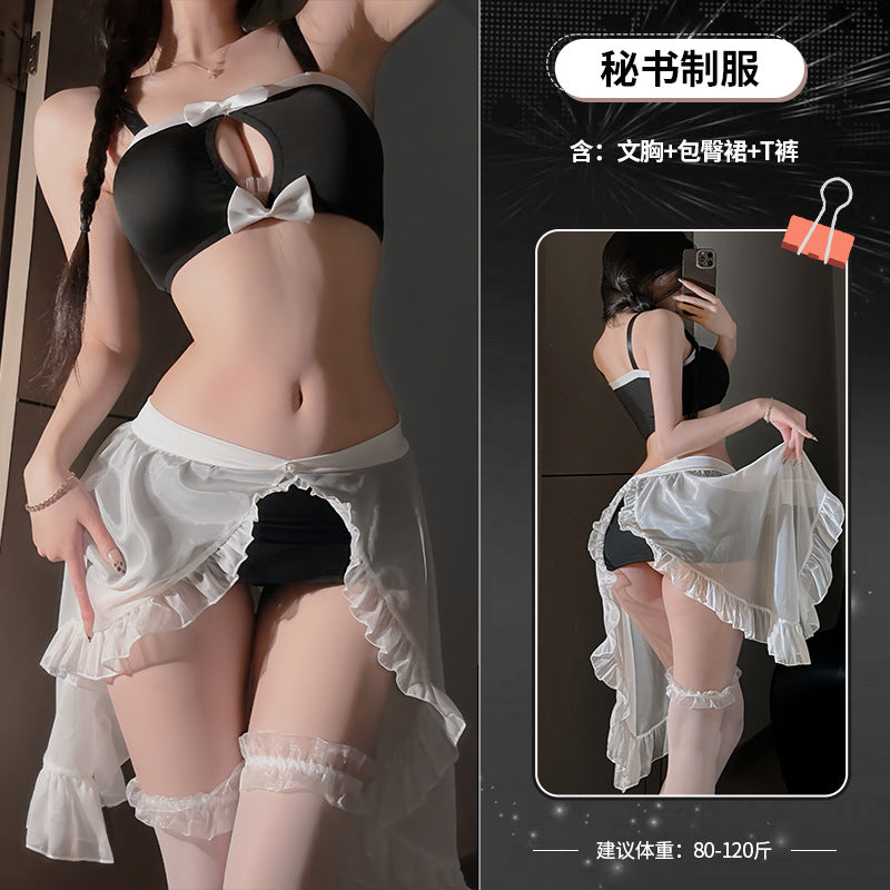 BT2918-性感內衣秘書制服情趣內衣純欲誘惑免脫女睡衣套裝激情床上女睡裙角色扮演