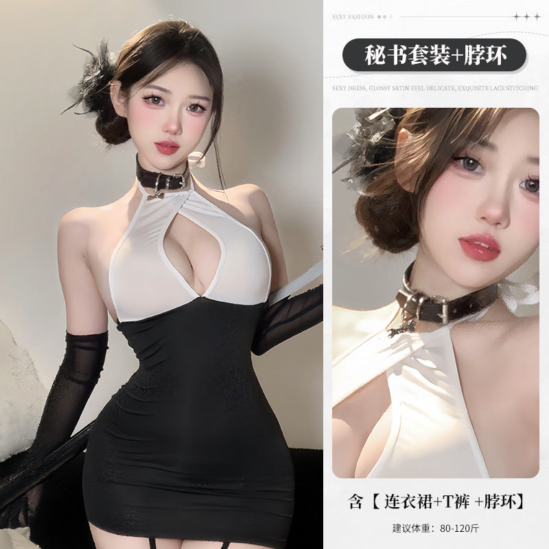 BT2137-性感內衣情趣內衣秘書職業裝制服辦公室誘惑女睡衣激情免脫套裝女睡裙