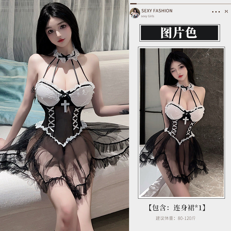 BS2743-性感內衣情趣內衣小胸吊帶裙床上蕾絲女睡衣純欲火辣女睡裙
