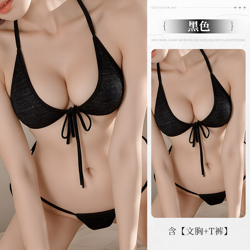 BT2655-2-情趣內衣胖mm大碼女性感純欲豐滿三點式露臀誘脫套裝女睡衣睡裙