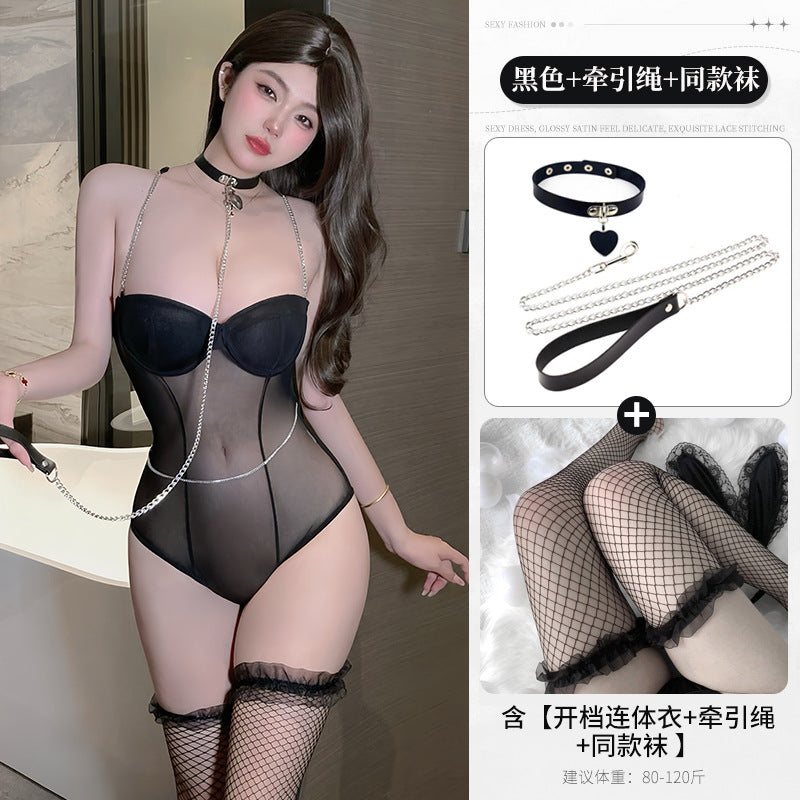 BS8329-性感內衣情趣內衣性感胸墊聚攏免脫連體衣誘惑純欲女睡衣女睡裙