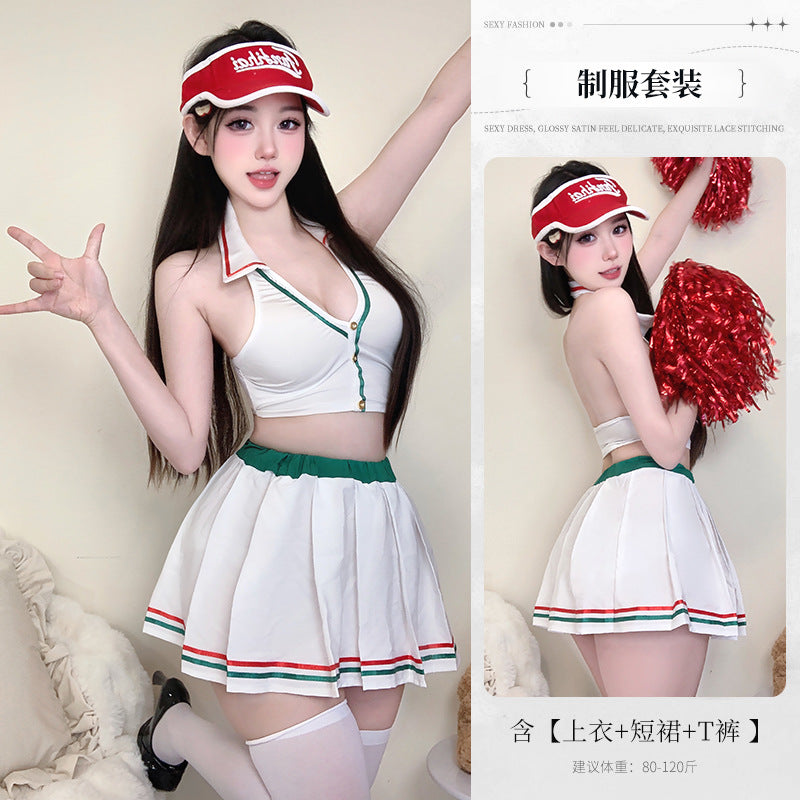 BT2790-性感情趣內衣純欲足球寶貝火辣誘惑啦啦隊制服免脫套裝女睡衣睡裙