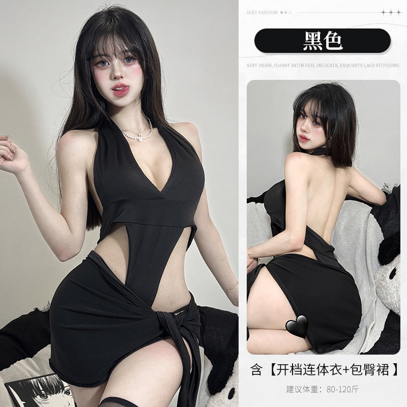 BS8105-性感內衣情趣內衣性感純欲開檔連體包臀免脫床上辣妹女睡衣睡裙